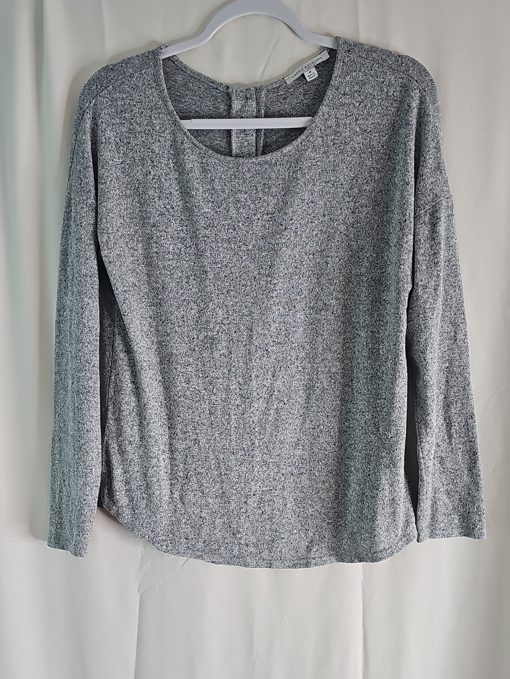 Green Envelope Heather Gray Long-Sleeve Sweater